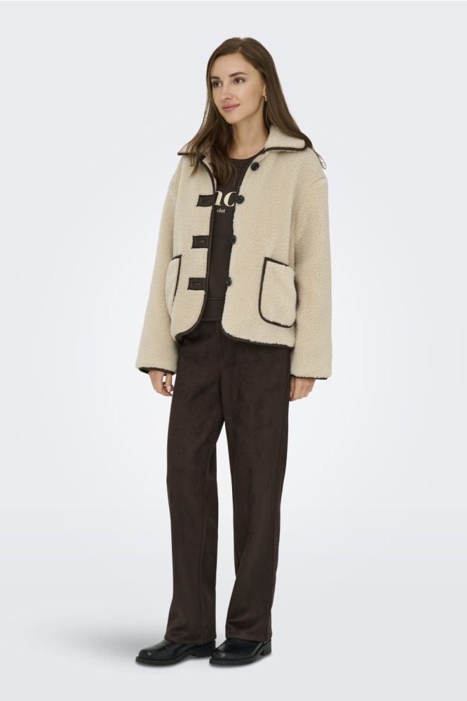Jacqueline de Yong beige dames jas | Model