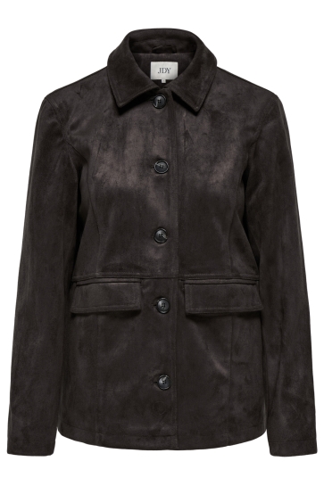 Jacqueline de Yong Jas JDYPARKER FAUX SUEDE JACKET OTW YFM 15361100 CHOCOLATE TORTE