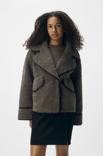 Object Jas OBJSHIREN JACKET NOOS 23042501 MOREL/BLACK