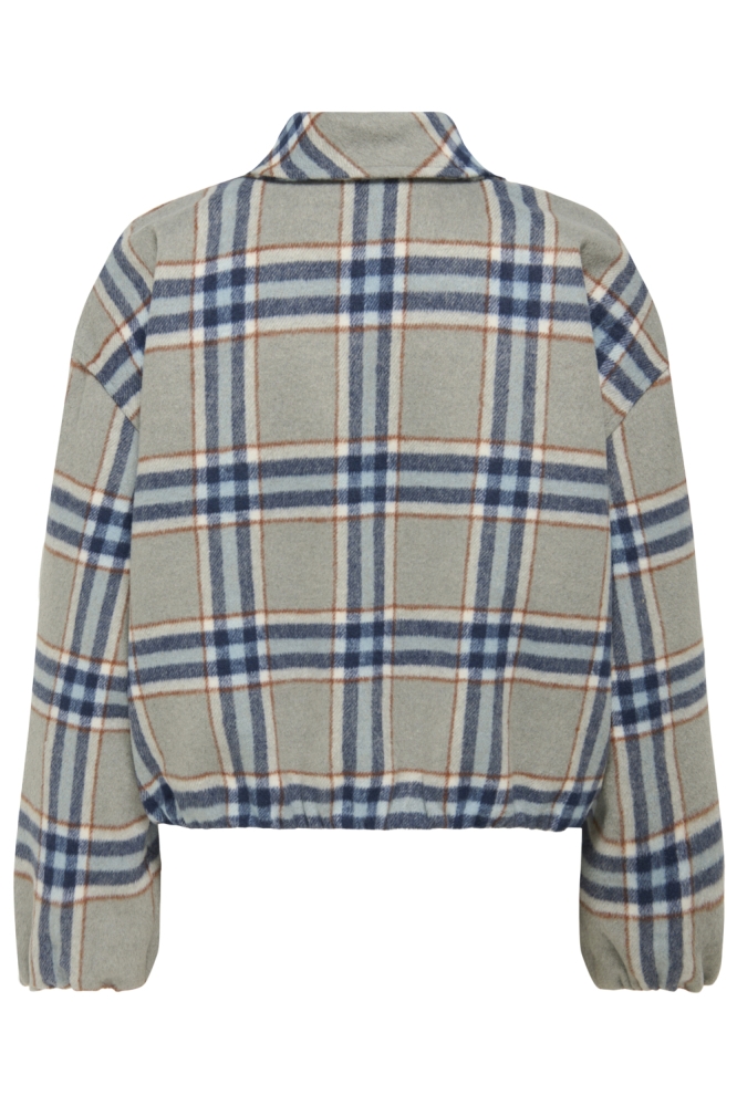 Only grijze dames jas | Achteraanzicht