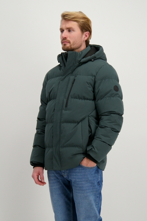 Cars groene heren jas | Model zijaanzicht