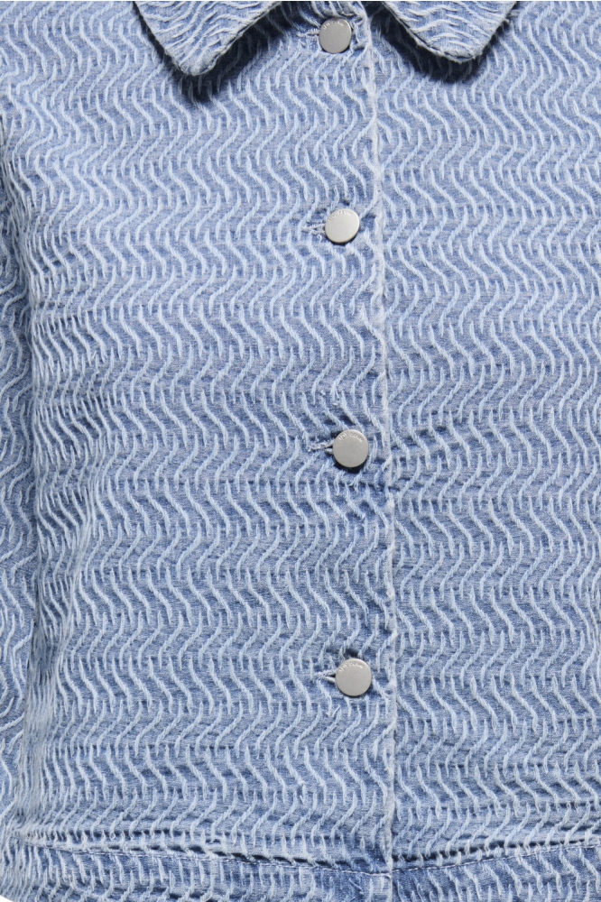 Jacqueline de Yong blauwe dames jas | Kleurstaal