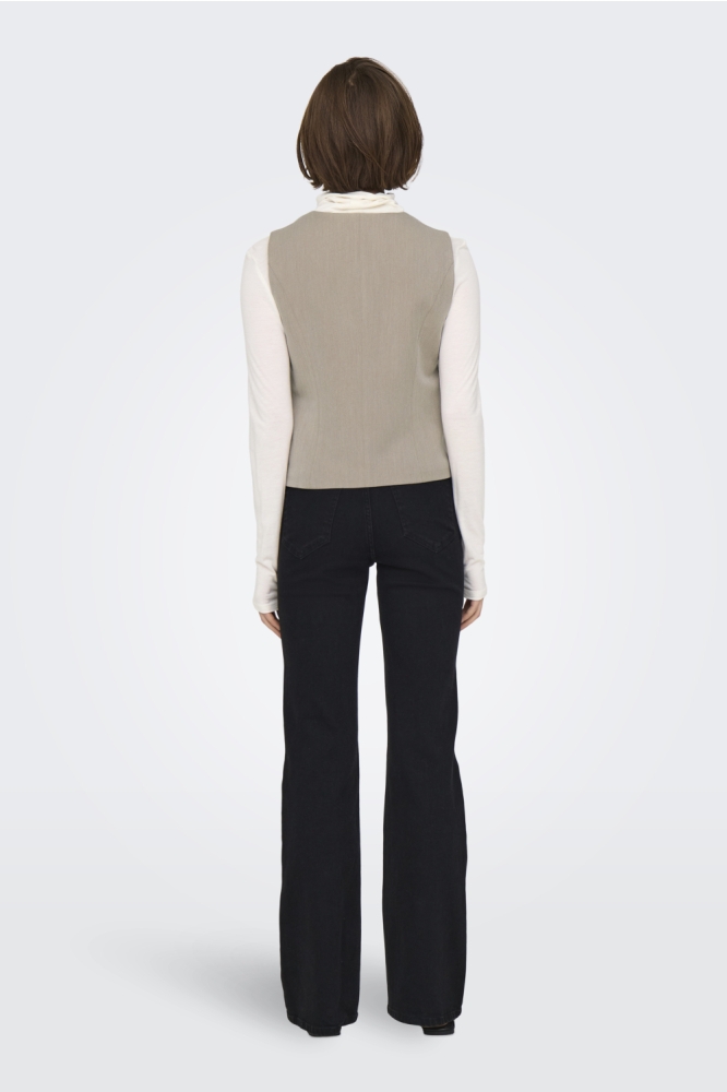 Only taupe dames gilet | Model