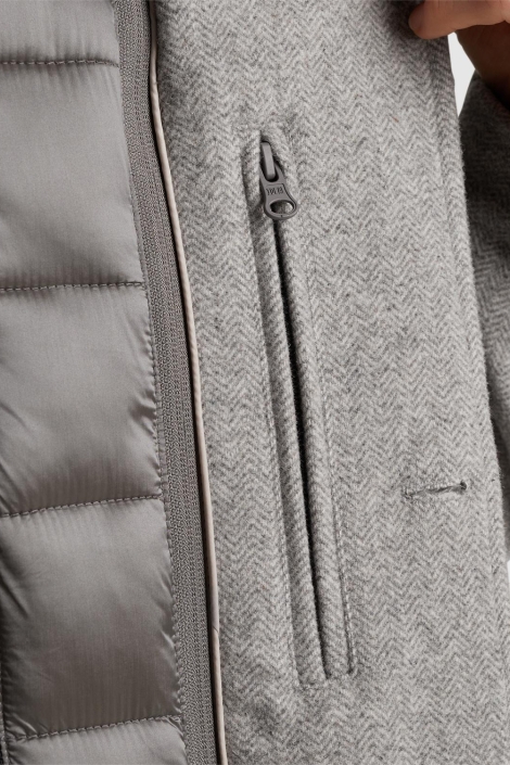 Vanguard grijze heren jas | Close up