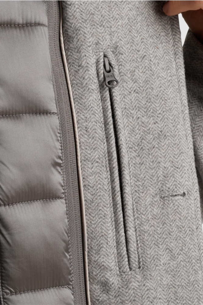 Vanguard grijze heren jas | Close up
