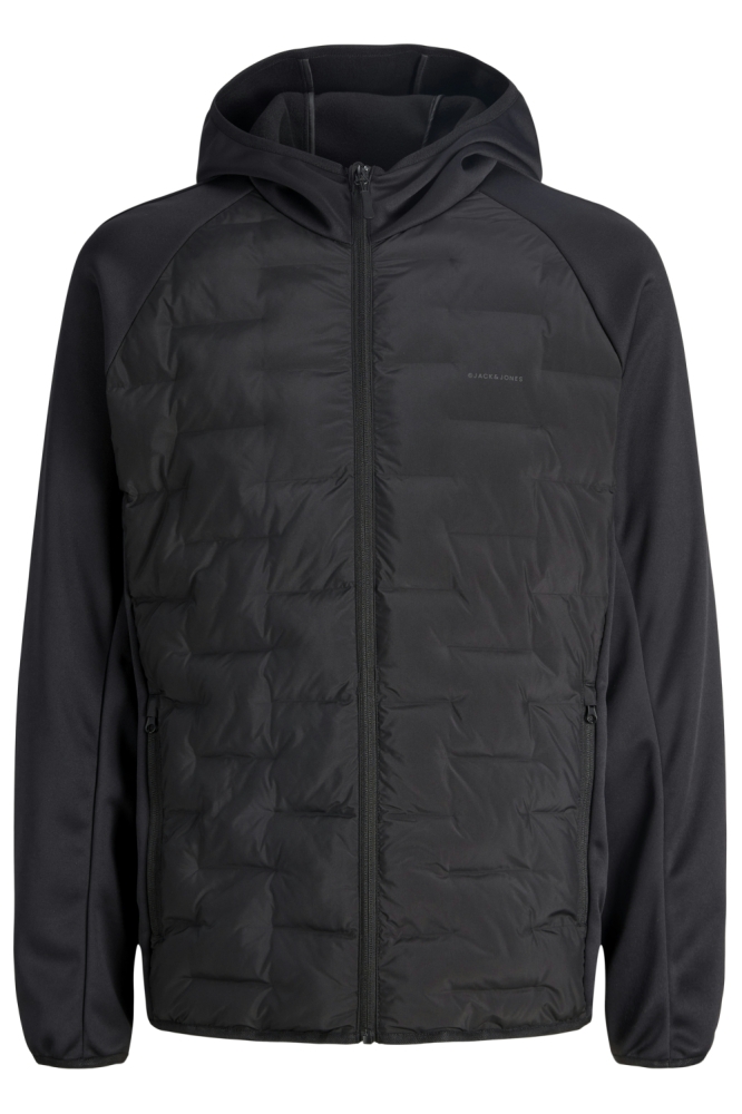 Jack & Jones zwarte heren jas | Vooraanzicht