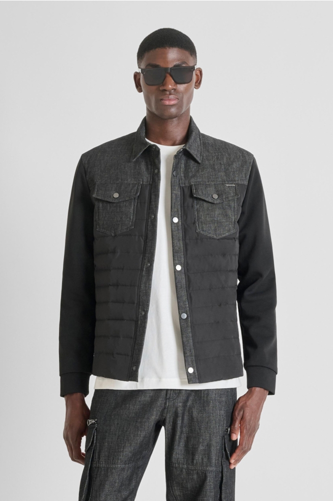 Antony Morato zwarte heren jas | Model vooraanzicht