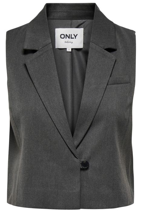 Only grijze dames gilet | Vooraanzicht