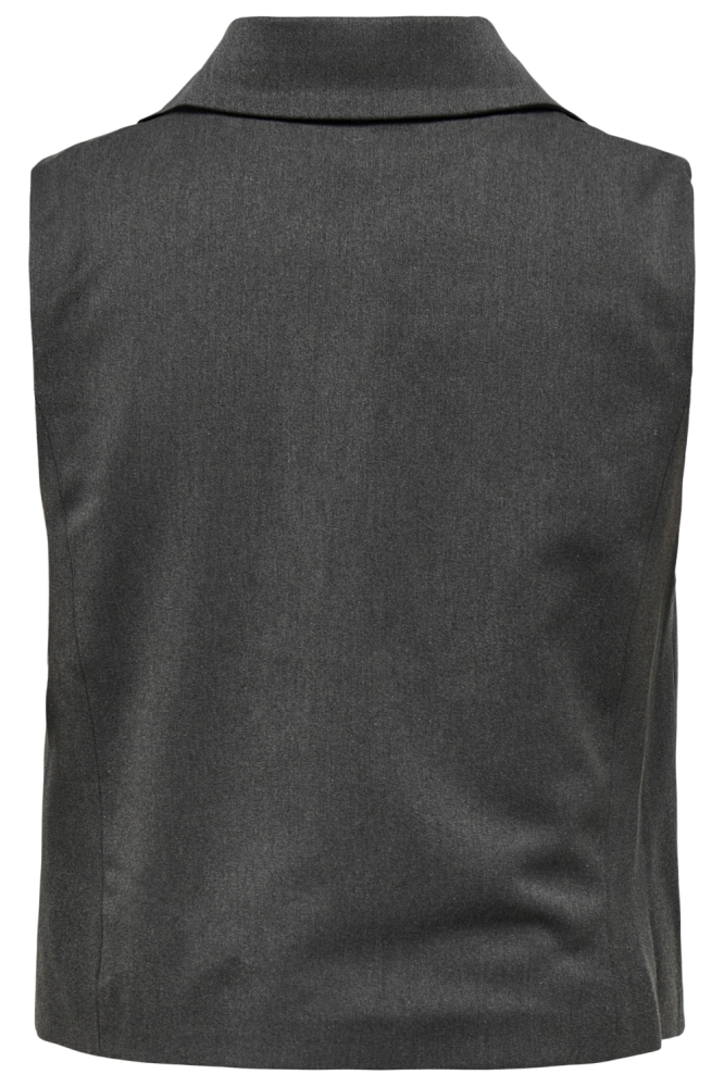Only grijze dames gilet | Achteraanzicht