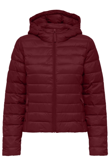 Only ONLTAHIA LW QUILTED HOOD JKT NOOS O 15352020 Cabernet