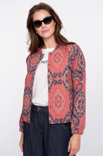 Geisha Jas JASJE MET KLEURRIJKE PAISLEYPRINT 55700 20 000420 PINK/BLUE