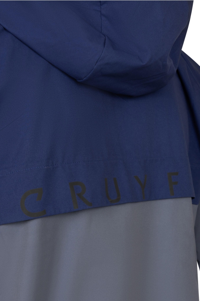 Cruyff blauwe heren sport jas | Close up
