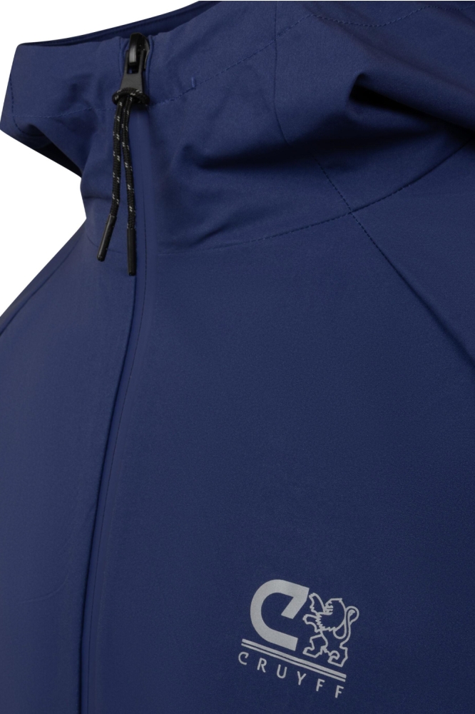 Cruyff blauwe heren sport jas | Close up