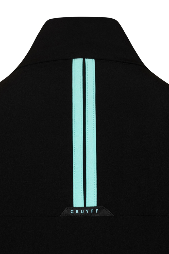 Cruyff zwarte heren sport jas | Close up