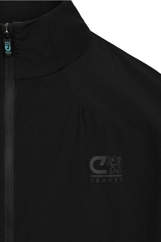 Cruyff zwarte heren sport jas | Close up