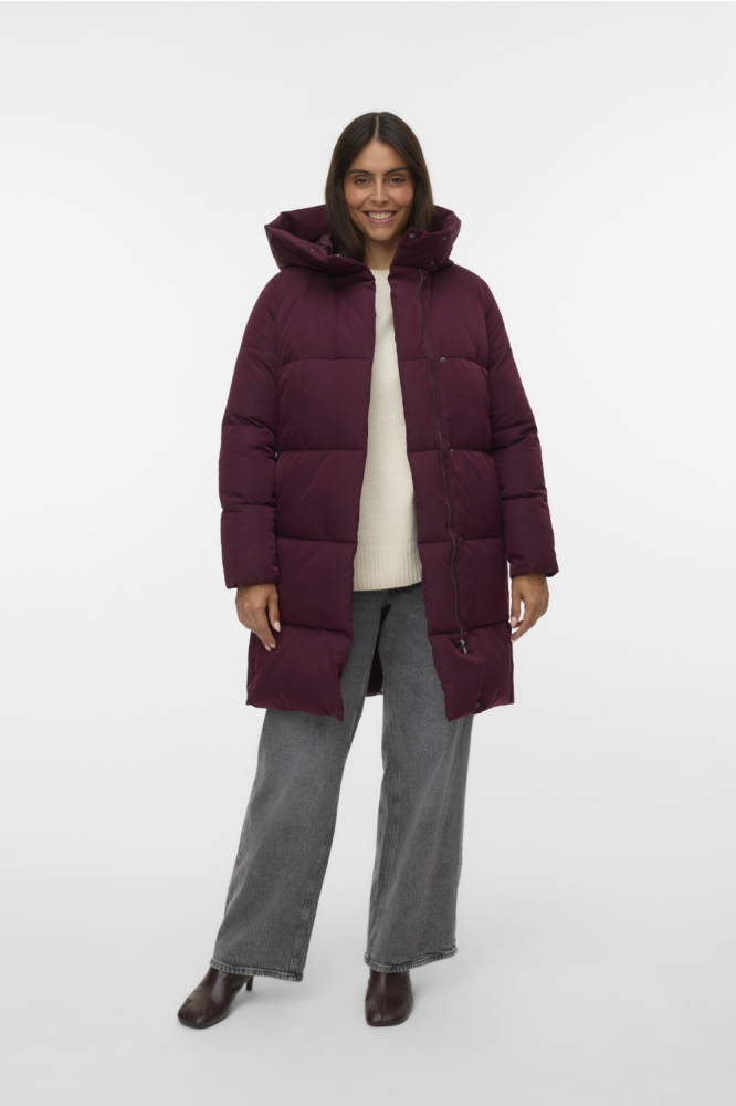Vero Moda bordeaux dames jas | Model vooraanzicht