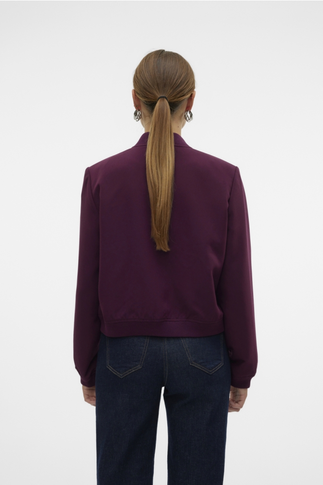 Vero Moda bordeaux dames jas | Model achteraanzicht