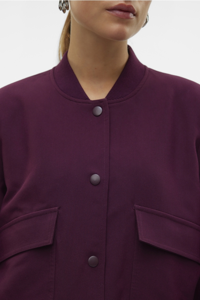 Vero Moda bordeaux dames jas | Close up