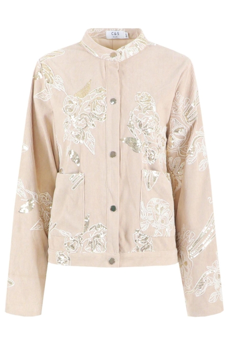 C&S The Label beige dames vest | Vooraanzicht