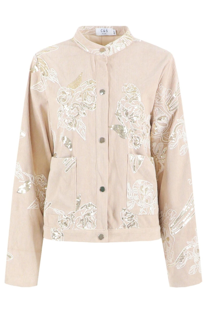 C&S The Label beige dames vest | Vooraanzicht