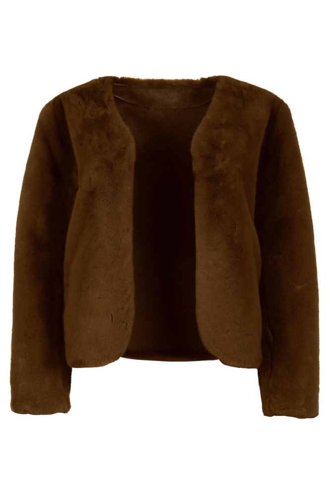 Maicazz bruine dames vest | Vooraanzicht