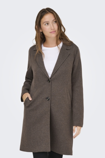 Only Jas ONLSEDONA CARRIE COAT OTW NOOS 15321862 HOT FUDGE/MELANGE