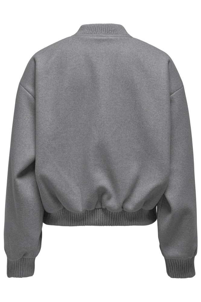 Only grijze dames jas | Achteraanzicht