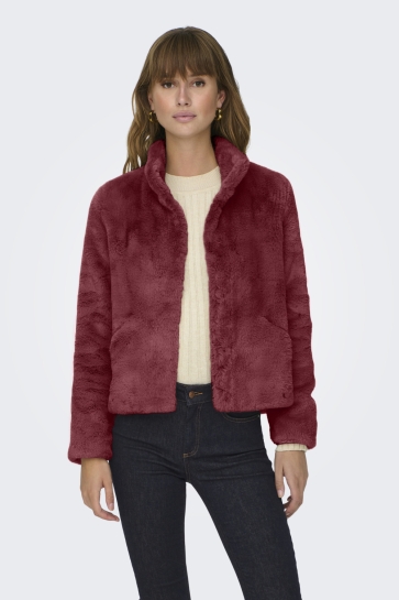 Only Jas ONLNEWVIDA LIFE FAUX FUR JACKET OTW 15295423 Cabernet