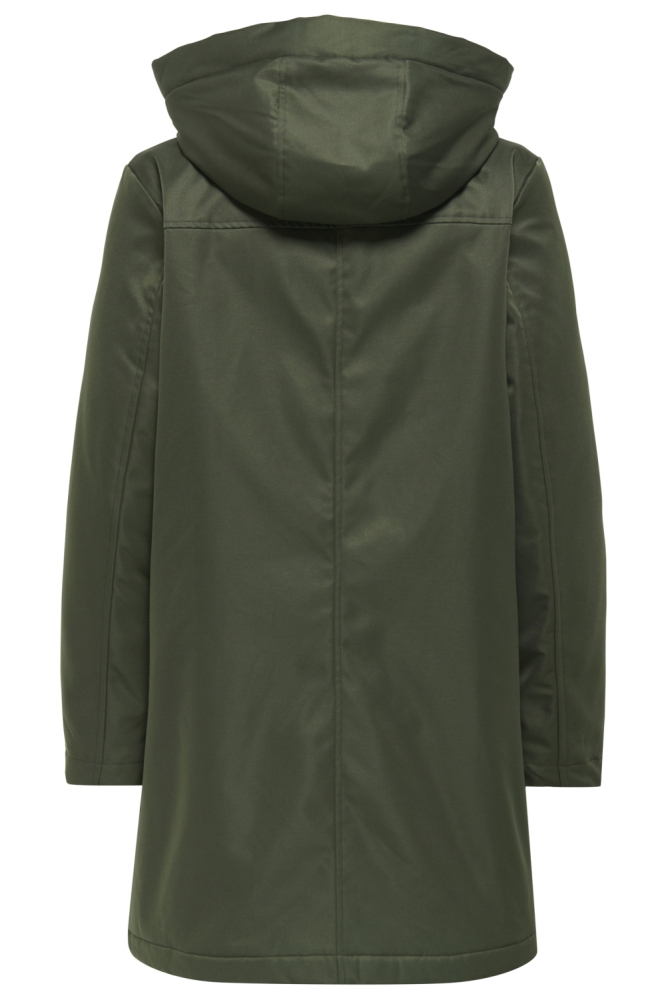 Only groene dames jas | Achteraanzicht