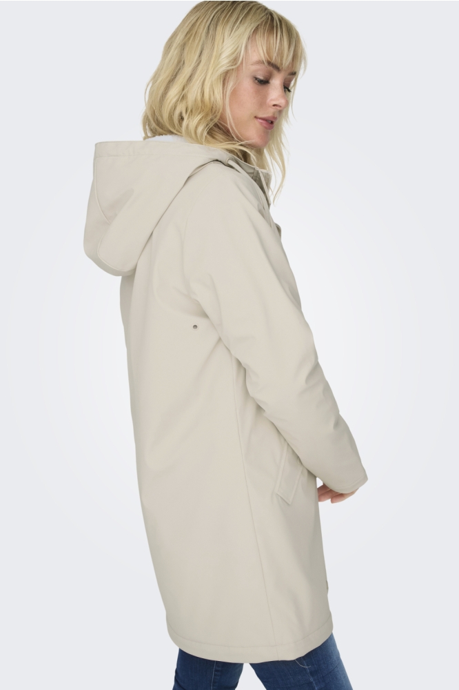 Only beige dames jas | Model zijaanzicht