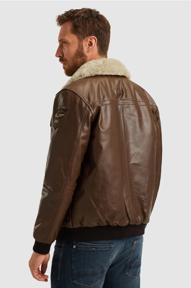 PME legend bruine heren jas | Model achteraanzicht