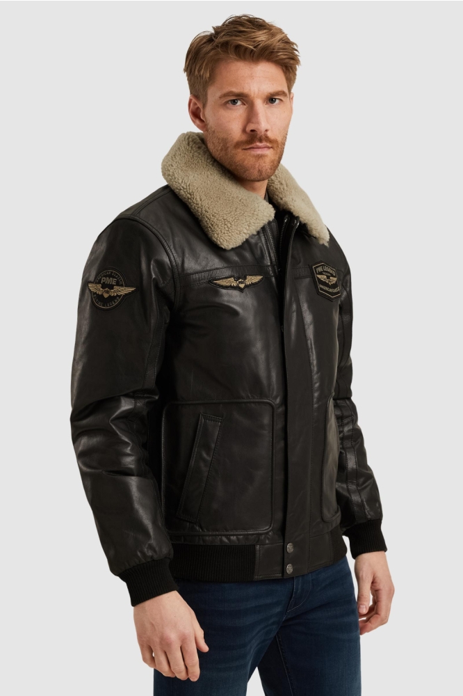 PME legend zwarte heren jas | Model zijaanzicht