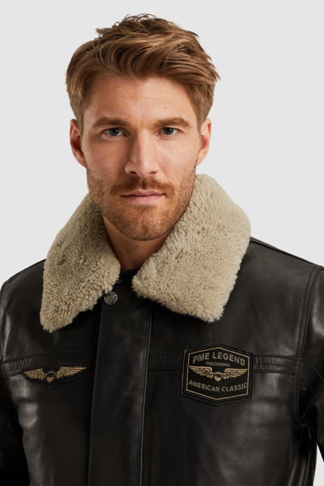 PME legend zwarte heren jas | Close up