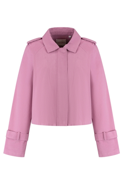 Studio Amaya roze dames jas | Vooraanzicht