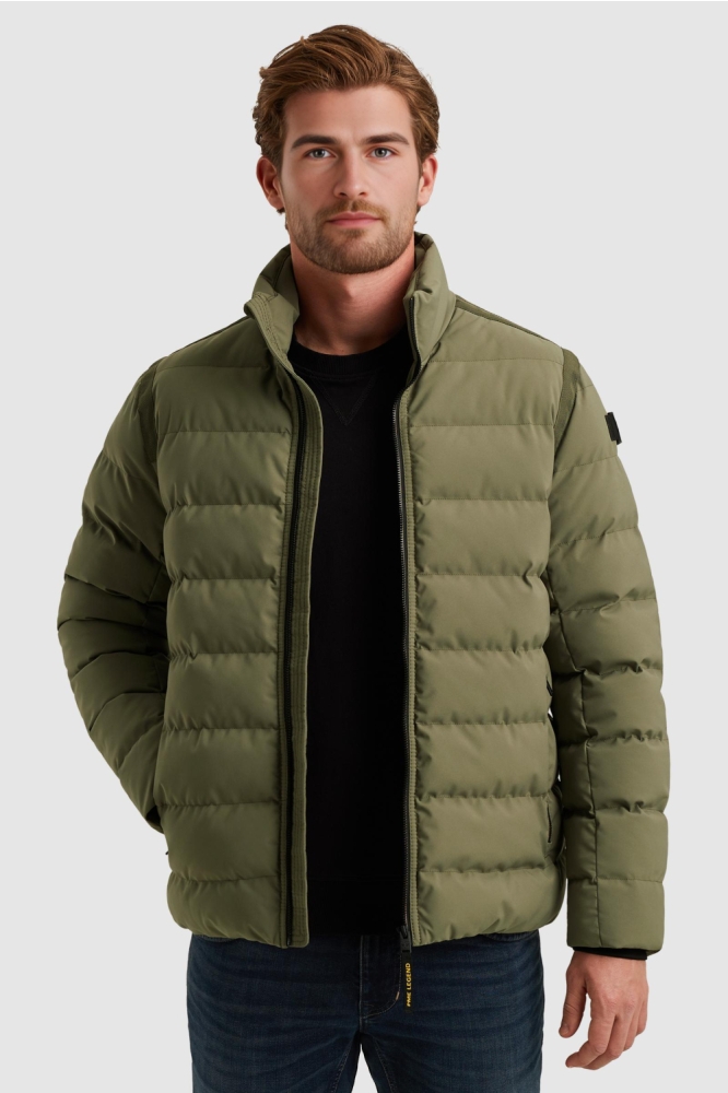 PME legend groene heren jas | Model vooraanzicht