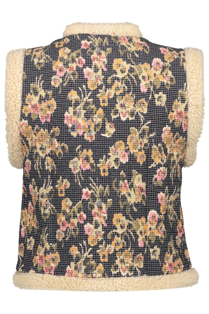 Geisha zwarte dames gilet | Achteraanzicht