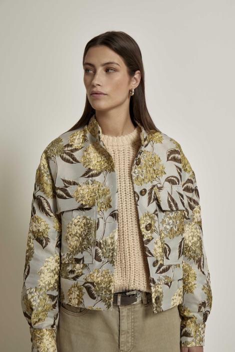 Peppercorn multi color dames jas | Model vooraanzicht