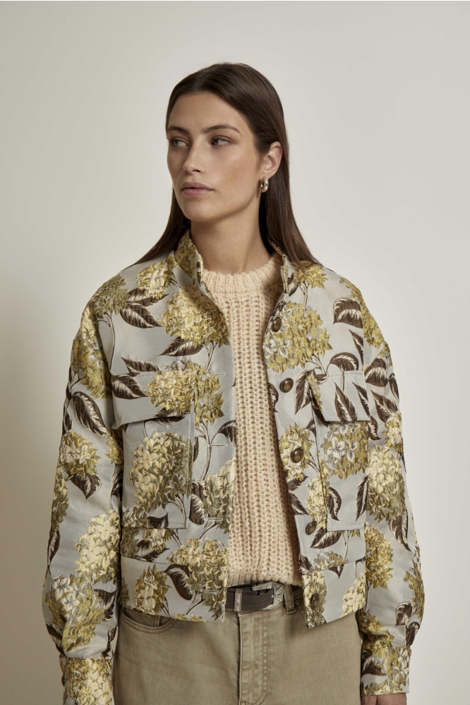 Peppercorn multi color dames jas | Model vooraanzicht