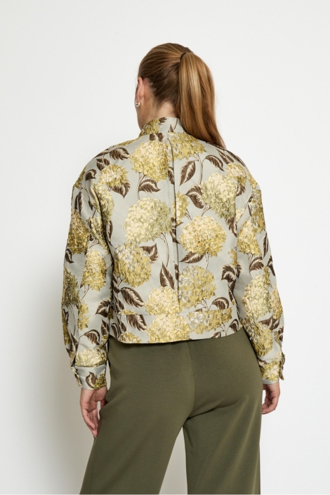 Peppercorn multi color dames jas | Model achteraanzicht