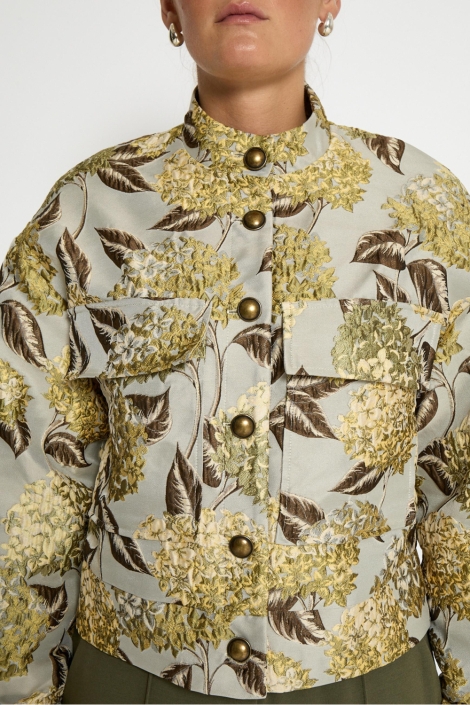 Peppercorn multi color dames jas | Close up