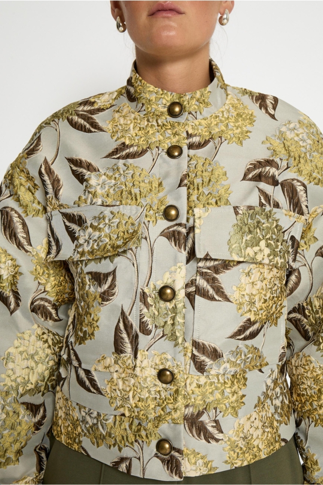 Peppercorn multi color dames jas | Close up