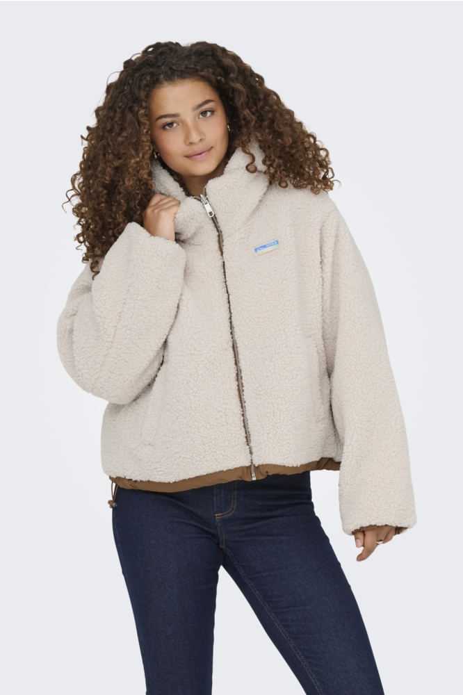 Only witte dames jas | Model vooraanzicht