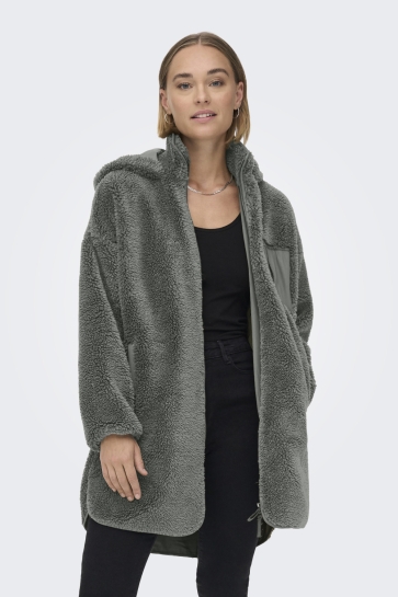 Only Jas ONLSASCHA SHERPA JACKET LIFE OTW NO 15230461 CASTOR GRAY