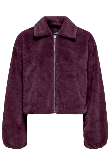 Only ONLDANA LIFE FAUX FUR JACKET CC OTW 15348987 Mauve Wine
