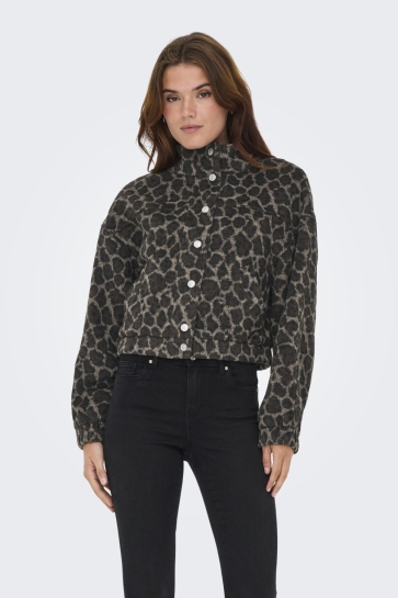 Only Jas ONLEMILIA LIFE SHORT LEO JACKET CC 15349082 FUNGI/LEO