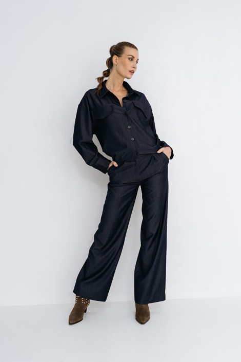 Zizo blauwe dames jas | Model