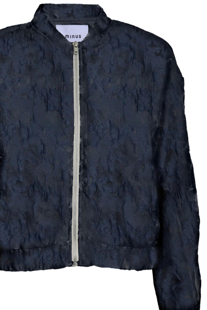 Minus blauwe dames jas | Close up