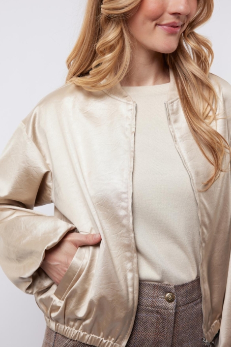 C&S The Label camel dames blazer | Close up