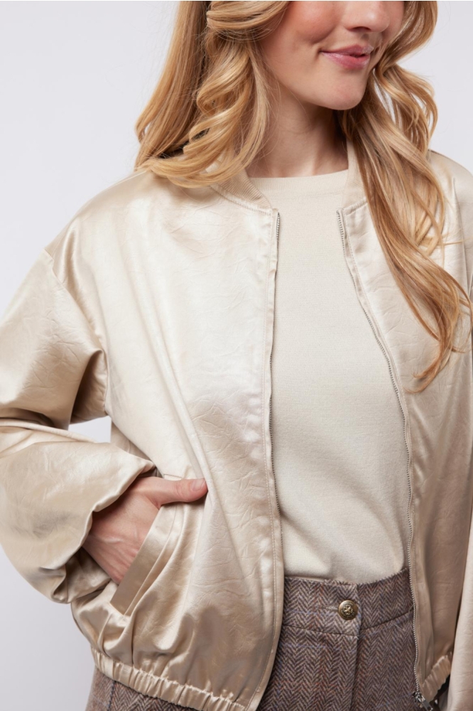 C&S The Label camel dames blazer | Close up