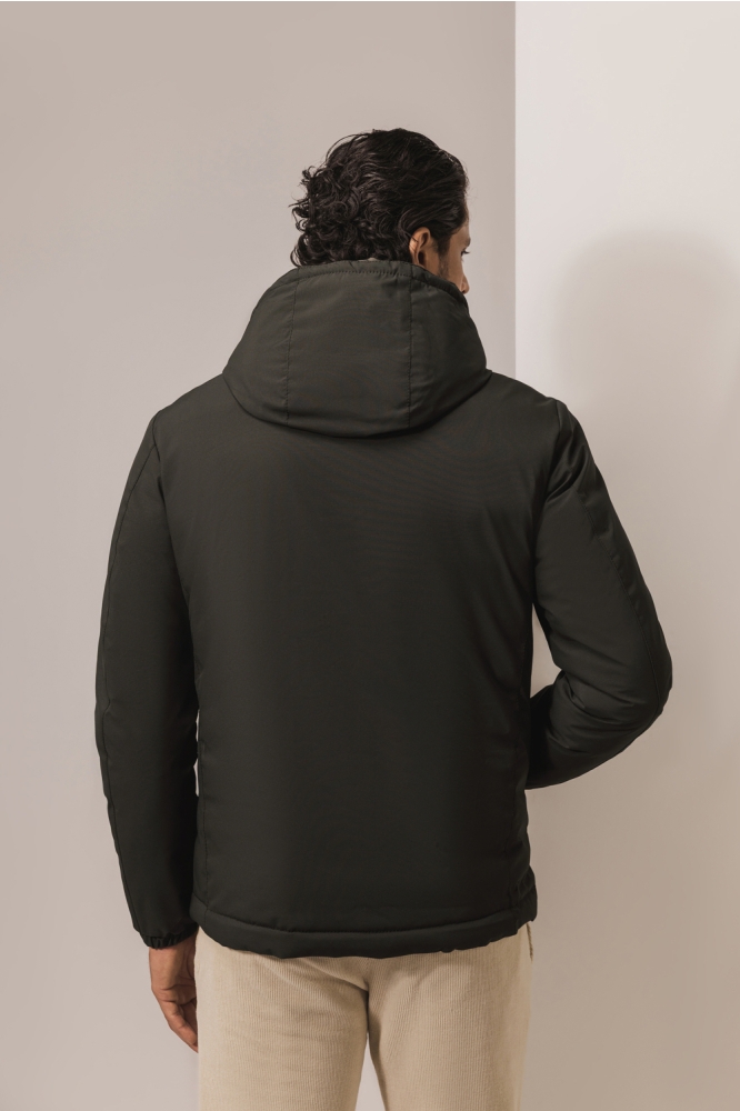 State of Art groene heren jas | Model achteraanzicht